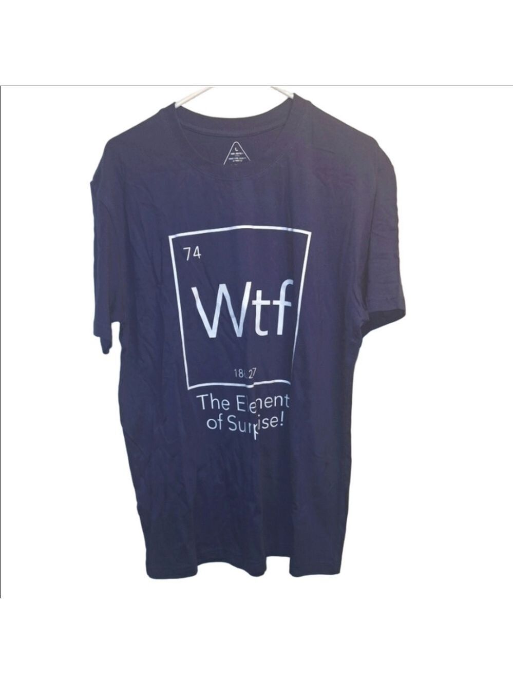 WTF The Element of Surprise Navy Graphic Tee Large